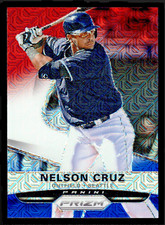 2015 Panini Prizm Nelson Cruz Red White and Blue Mojo Prizm #124