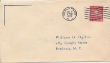 #654 Edisons Electric Lights Ogilvie Fredonia AD First Day cover Menlo Park NJ