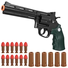 Toy Revolver Gun with 12 Soft Bullets, Toy Gun Pistol with 6 Shell Gifts for kid