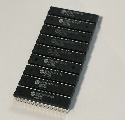 9x UMC UM61256 32Kx8 SRAM DIP28 CMOS Cache RAM 486 Vintage IC