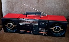 PHILIPS D 8254 STEREO RADIO CASSETTE RECORDER RARE RED VERSION *2/3