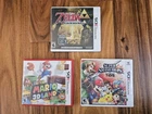 Nintendo 3DS Games - Super Mario 3D Land, Link Between Worlds, Super Smash Bros