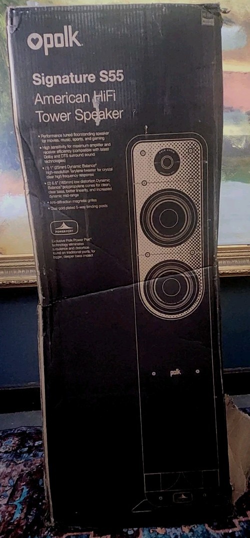 Polk Signature S55 Tower Speaker Hi Res Audio, Dolby Atmos A