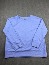 MONDETTA Women's XL Knit Fleece Crewneck Sweatshirt Relaxed Fit Purple Lavender