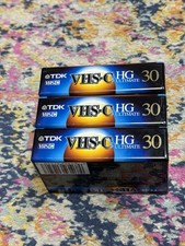 Lot of 3 TDK VHS-C HG Ultimate Camcorder Videotape - New  Sealed