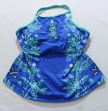 Bleu Rod Beattie Womens Desert Bloom High Neck Tankini Swim Top AC2 Blue Size 10