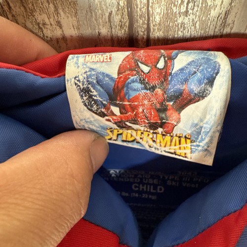 Stearns Child Life Jacket Vest Blue Spider Man Kids 30-50Lbs Preowned - Picture 3 of 9