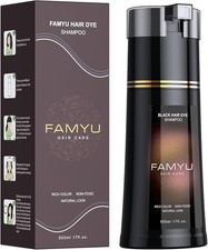 Black Hair Dye Shampoo, Hair Color Shampoo for Women and Men, Long-Lasting Hair