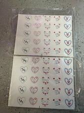 VTG Valentine  s Day Heart Stickers NOS 4 Sheets Per Pack 2 Packs
