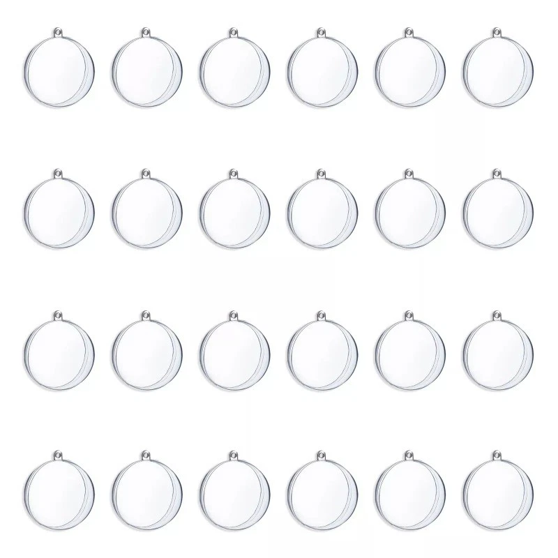 24x Adornos Rellenables de Plástico Transparente para Colgar Decoración Hágalo Usted Mismo Artesanía 5 cm Foto 3 de 4