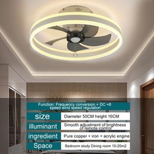 Ceiling Fan with Lighting LED Light Adjustable Wind 6 Speeds Remote Control New~
