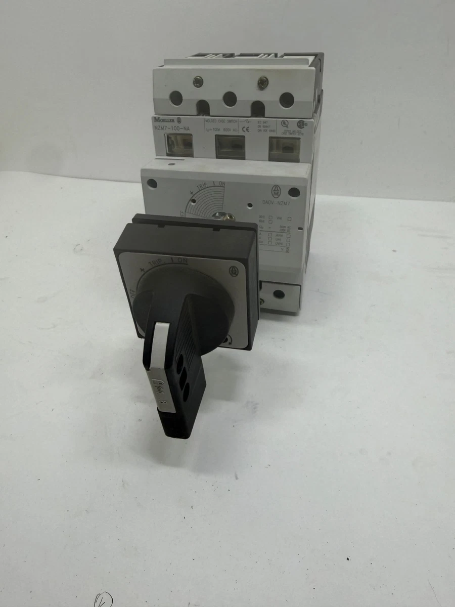 Moeller NZM7-100-NA Molded Case Switch 100A 600V AC DAOV-NZM7 Rotary Handle