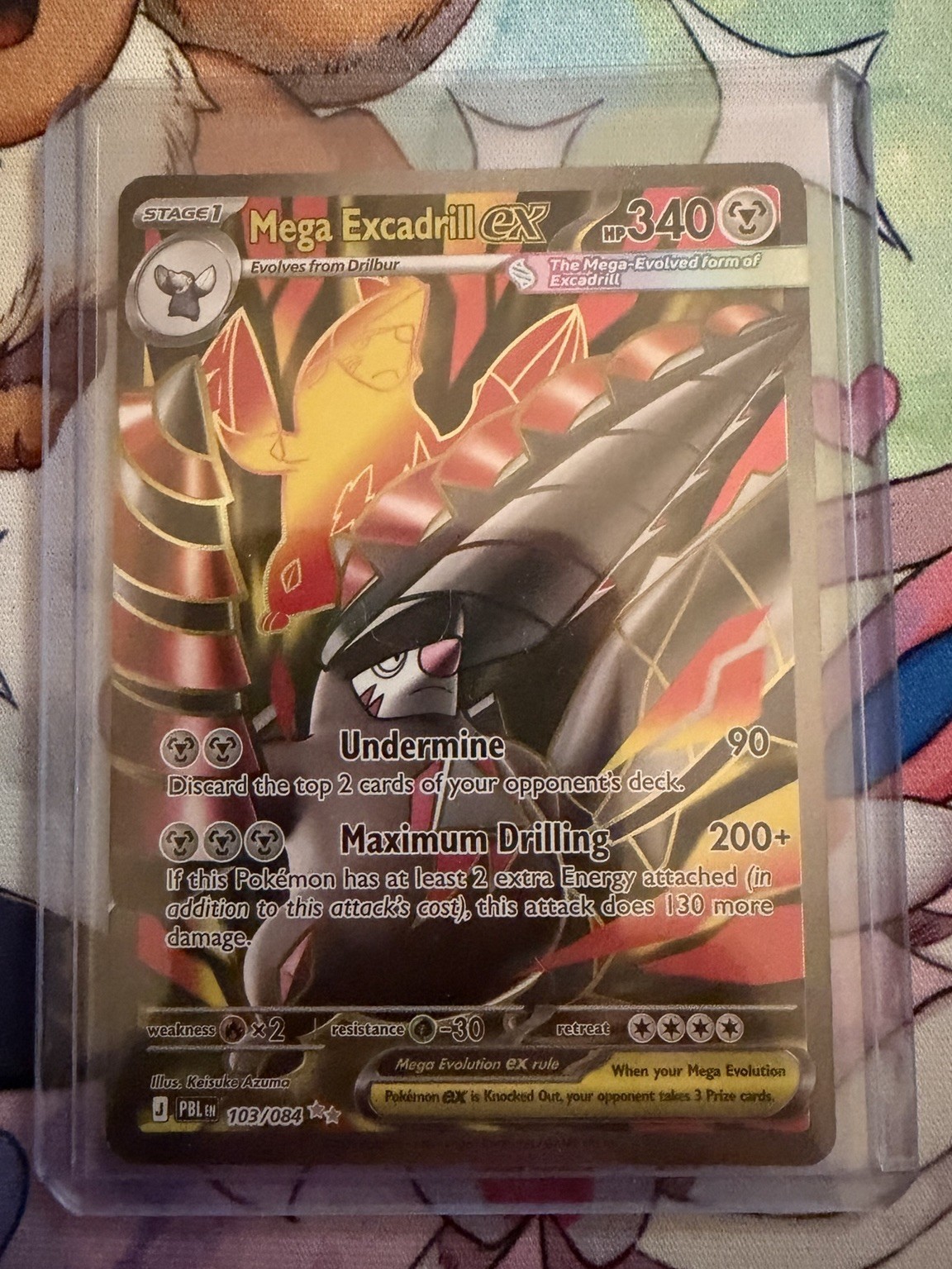 Mega Excadrill EX 103/084 Pitch Black Ultra Rare Full Art