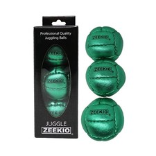 Zeekio Galaxy Juggling Balls - Metallic Series - Premium 12 Panel Genuine Lea...