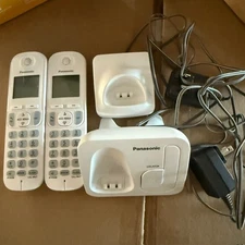 Panasonic KX-TGC210 White Block Numbers Digital Cordless Telephone