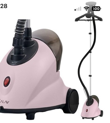 SALAV GS18-DJ Standing Pink  Garment Steamer with Folding Hanger