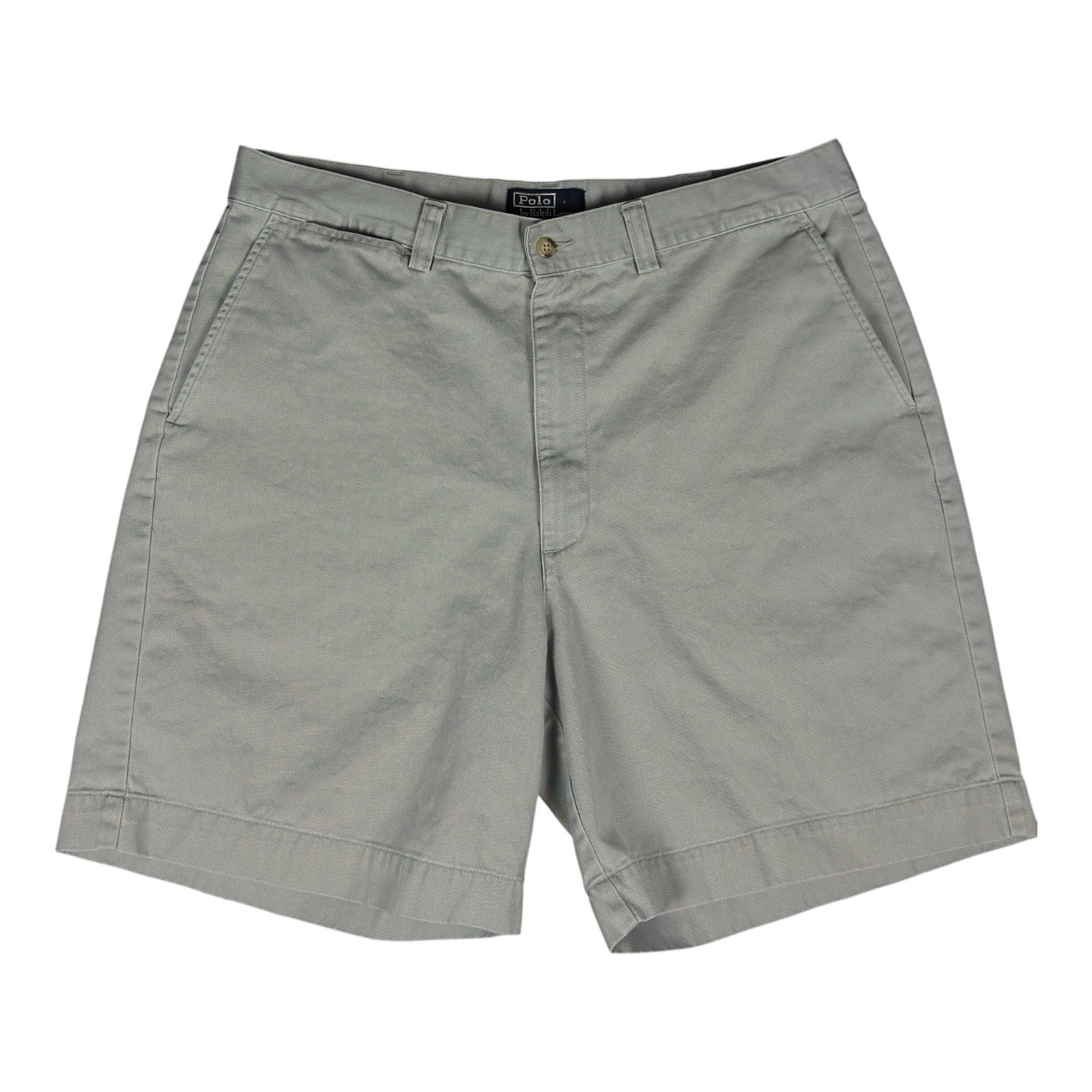 Vintage Polo Ralph Lauren Flat Front Chino Shorts Men’s 36 Gray Classic Fit Gray