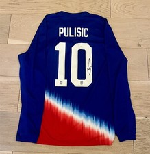 CHRISTIAN PULISIC SIGNED TEAM USA JERSEY USMNT AC MILAN JSA COA AUTHENTIC AUTO