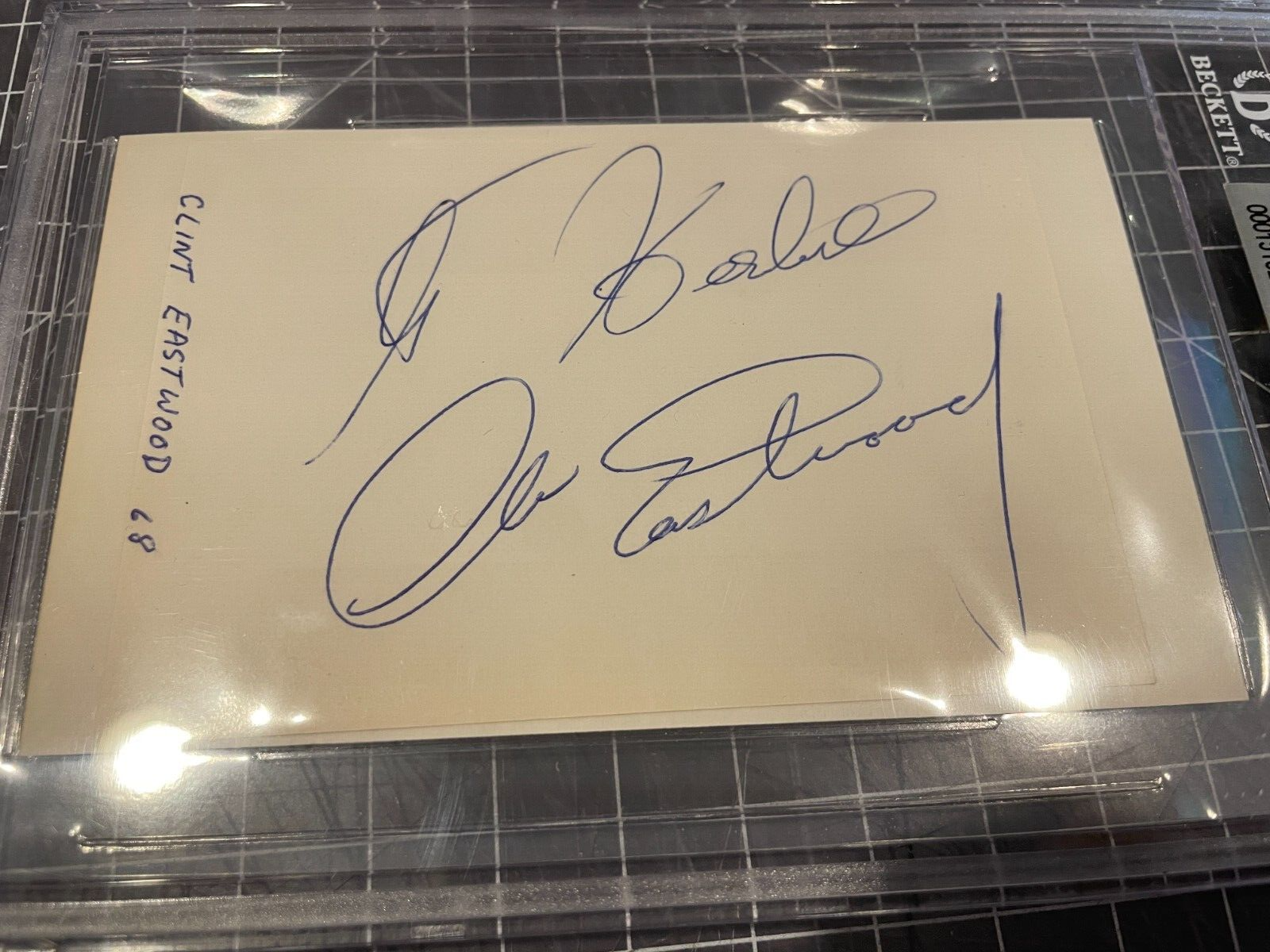 Clint Eastwood Autographed Signed 1968 Actor Westerns Dirty Harry Index