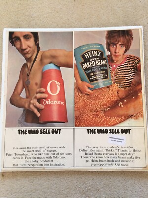 The Who,The Who Sell Out,POSTER,STICKER, MONO, EX+/VG+,Psychedelic