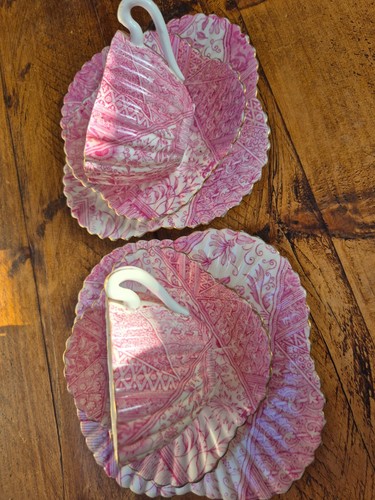 Wileman & co, Foley Pair of teacups, saucers & side plates - Picture 6 of 7