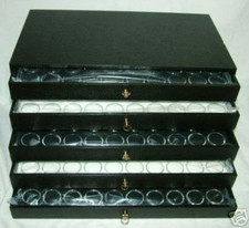 5 Drawer Jewelry Organizer Display Case 250 Gem Jars