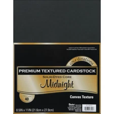 Darice Canvas Cardstock 8.5 X11 Inches Midnight (40 pieces)