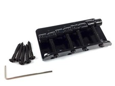 Black Standard 5-hole Style Top Load Bridge For Fender P/Jazz Bass  BB-FV4-B