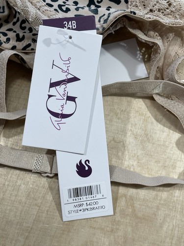 3 PACK GLORIA VANDERBILT Women's Sz 34B Full Coverage Bras Underwire Multicolor - Picture 10 of 11