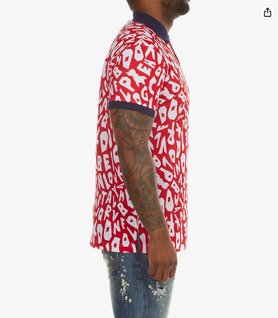 Akoo Clothing Men’s Polo TShirts Short Sleeve Cotton Codes Racing Red