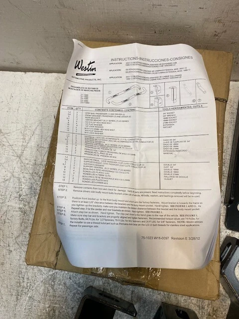 Westin Hardware for 2001-12 Silverado/Sierra 2500/3500 HD Extended Cab - Image 2 of 4