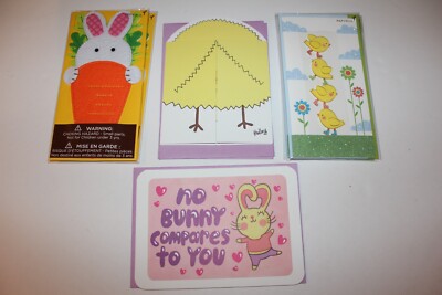 Lot of 8 Papyrus & Recycled Greetings Easter Cards For KIDS, Bunnies & Chicks