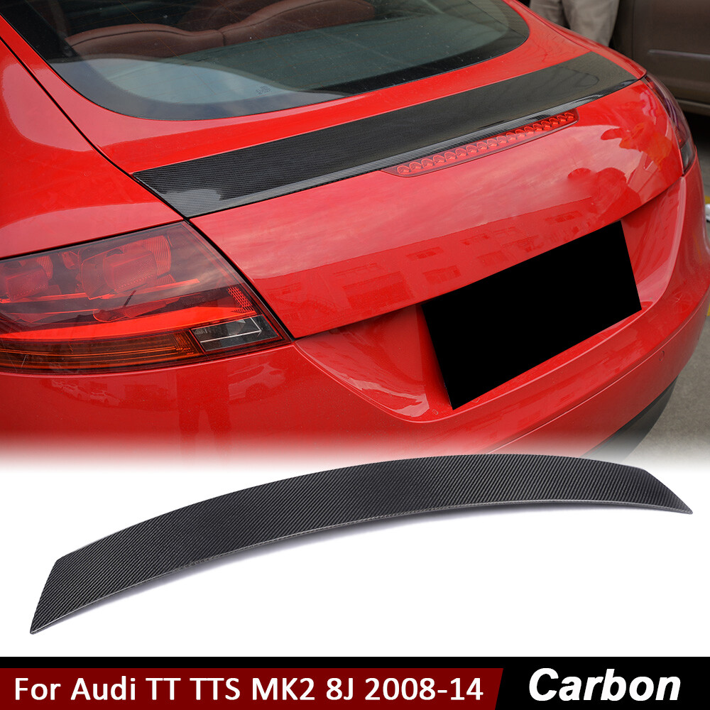 For Audi TT TTS MK2 8J 2008-2014 Carbon Fiber Rear Trunk Spoiler Boot Wing Lip