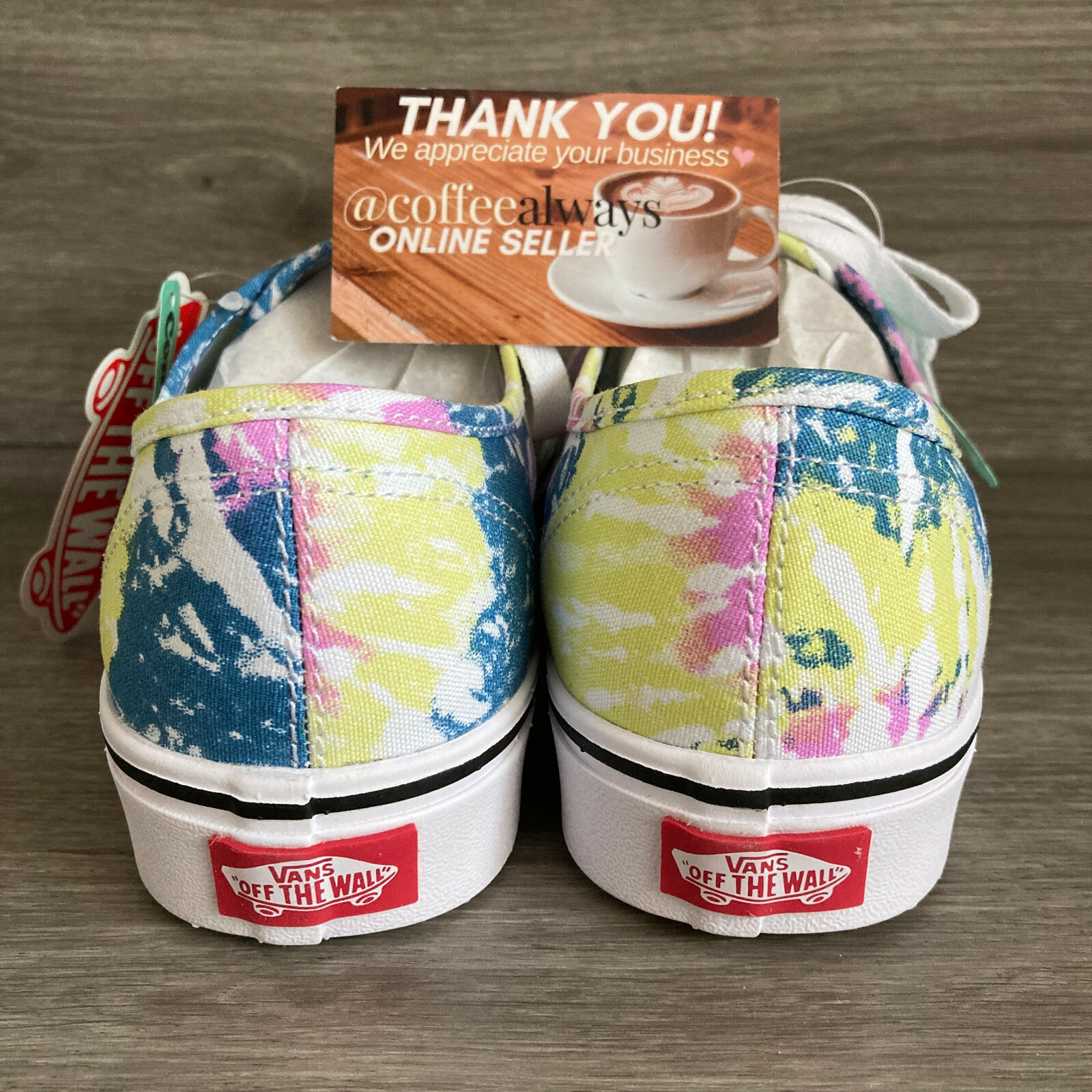 Vans Comfycush Authentic Tie-Dye Orchid White Multicolor Size 6.5 Women's NWOB image 6