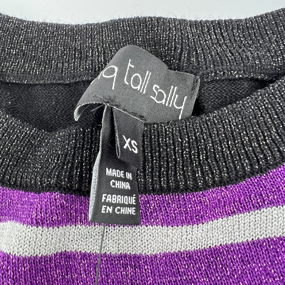 Long Tall Sally Sparkle Stripe Sweater Multicolor Size XS NWT  - Image 4 of 4