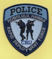 A27 HONOLULU POLICE CRIME REDUCTION UNIT PATROL OPS HAWAII SHERIFF PATCH FBI BLU
