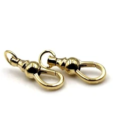 Genuine 18ct, 9ct Yellow or Rose Gold Ball Swivel Clasp 19mm, 22mm or 24mm