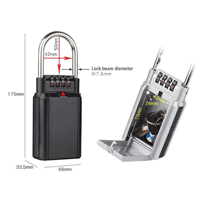 Metal Hook Style Password Box /Key Box /Storage Box /Custodian Storage Box - Picture 4 of 11