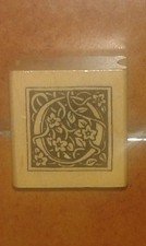 TIMBRO IN LEGNO STAMPERIA BOX TORINO LETTERA O INIZIALE 3.5 X 3.5