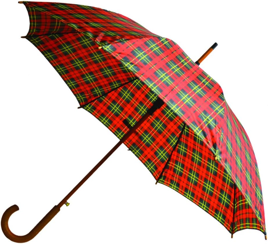 Classic Auto Open Umbrella with Real Wooden Hook Handle