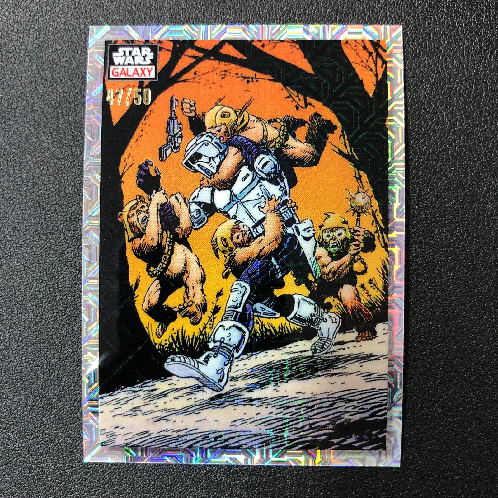 2023 Topps Chrome Star Wars Galaxy #24 Stormtrooper Overrun! Mojo Refractor /50