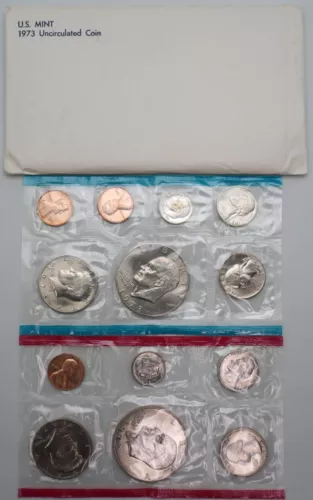 1973 - P,D,&S Uncirculated US Mint Coin Set in OGP
