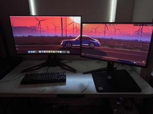 Full PC Setup. 2 Monitors, Keyboard, Mouse, Pad, Cables. - 第 4/9 張圖片