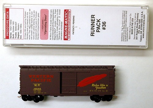 MTL Micro-Trains 02054800 Western Pacific WP 19540 40 pies vagón de una sola puerta | Zustand: New