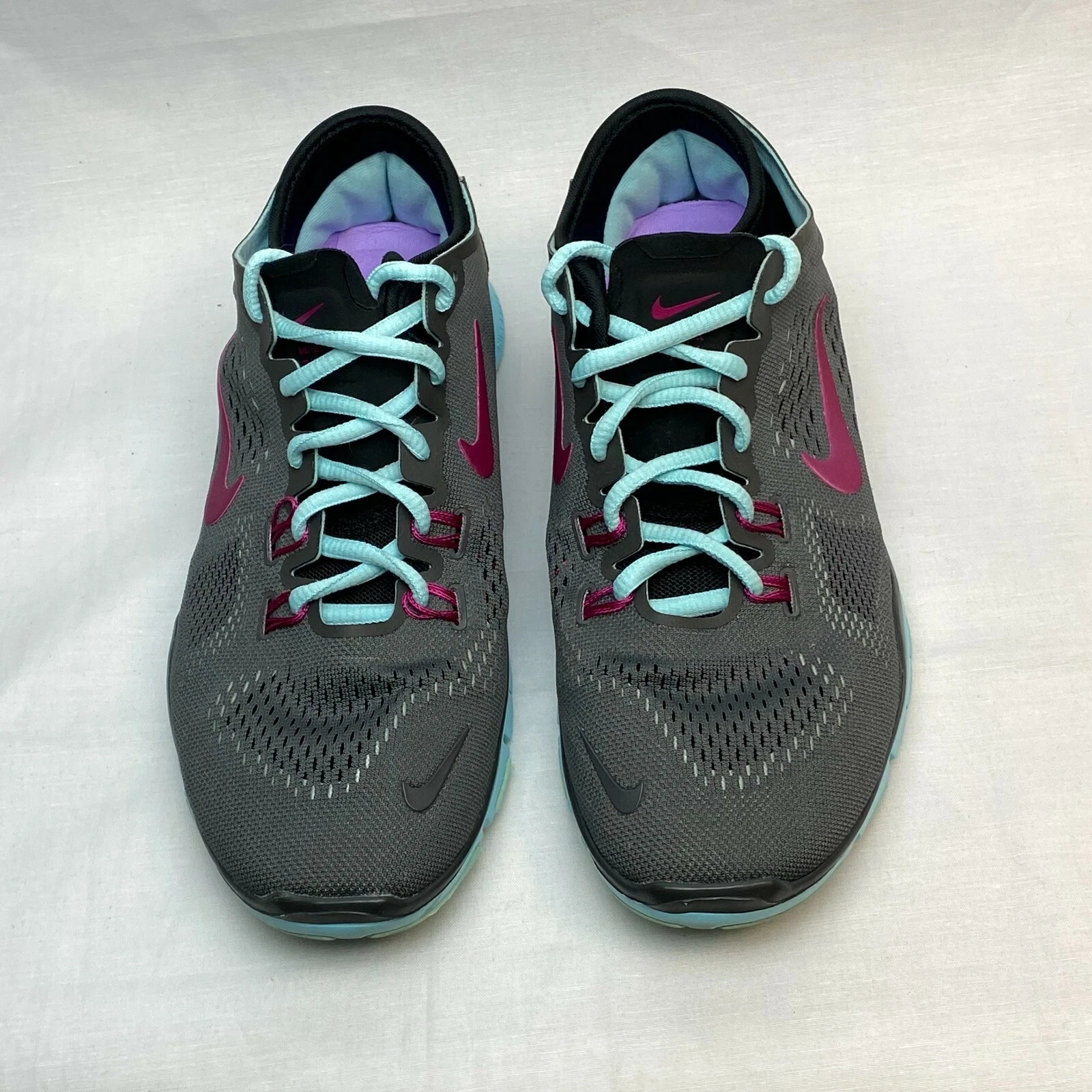 Nike Free 5.0 TR Fit 4 scarpe da allenamento atletico donna taglia 8 grigio rosso 629496 005