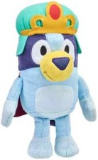 8" Plush Dog with Cape and Crown - New - Bluey Friends Royal Princess Bluey