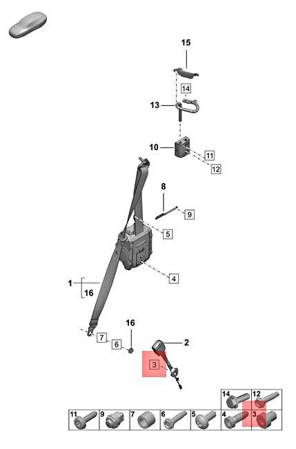 Genuine PORSCHE 718 Cayman 992 GT3 Porsche Fitted Bolt Hexagon 