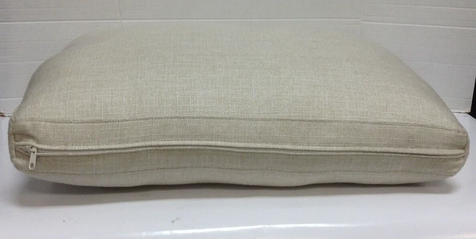 1 Pottery Barn задняя подушка подушка поли вставки Basketweave Slub овсянка 24,5 x 18 - Изображение 3 из 4