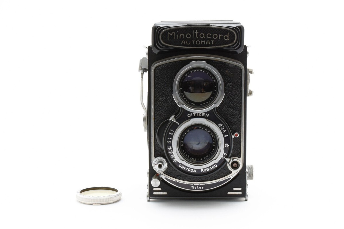 【完動品】MinoltaAUTOCORD/ I前期型ROKKOR75mmF3.5 Minolta Minoltacord Automat TLR Film Camera ROKKOR 75mm f