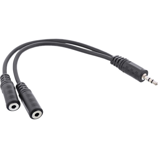 Klinken Y-Kabel 3,5Mm Klinke Stecker An 2X 3,5Mm Klinke Buchse Stereo 20Cm-image